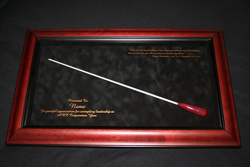 Framed Baton Award